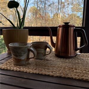 Hand Crafted pottery Set of 2 Ceramic Mugs